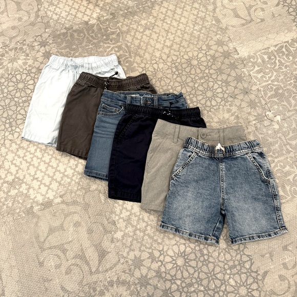 Lot of 6 pairs of kids shorts: Cat & Jack boys 5T - Picture 1 of 11